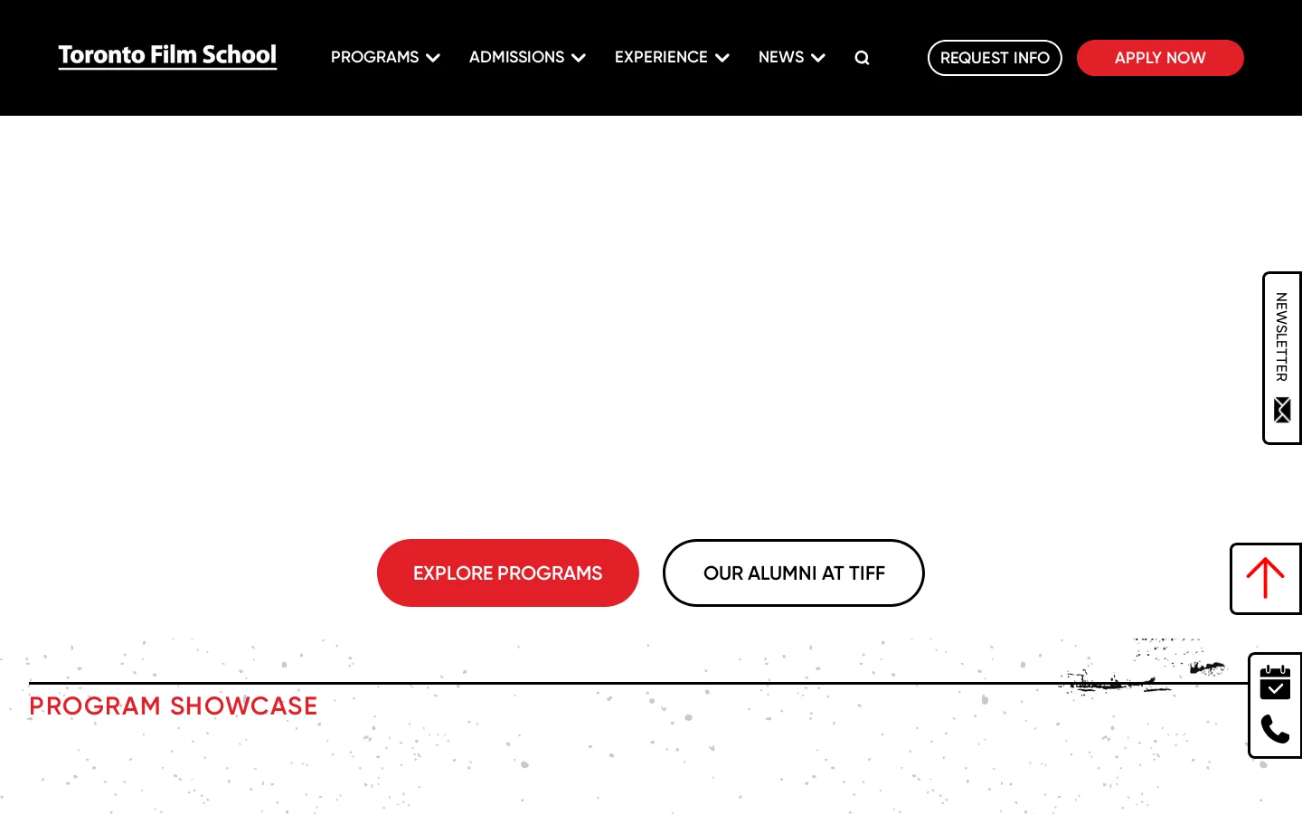 Toronto Film School Homepage screenshot
