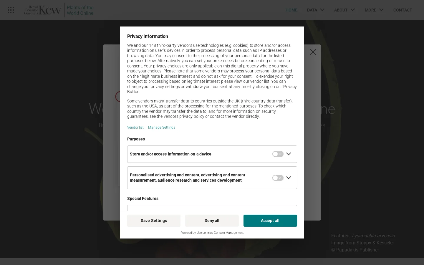Plants of the World Online | Kew Science Homepage screenshot