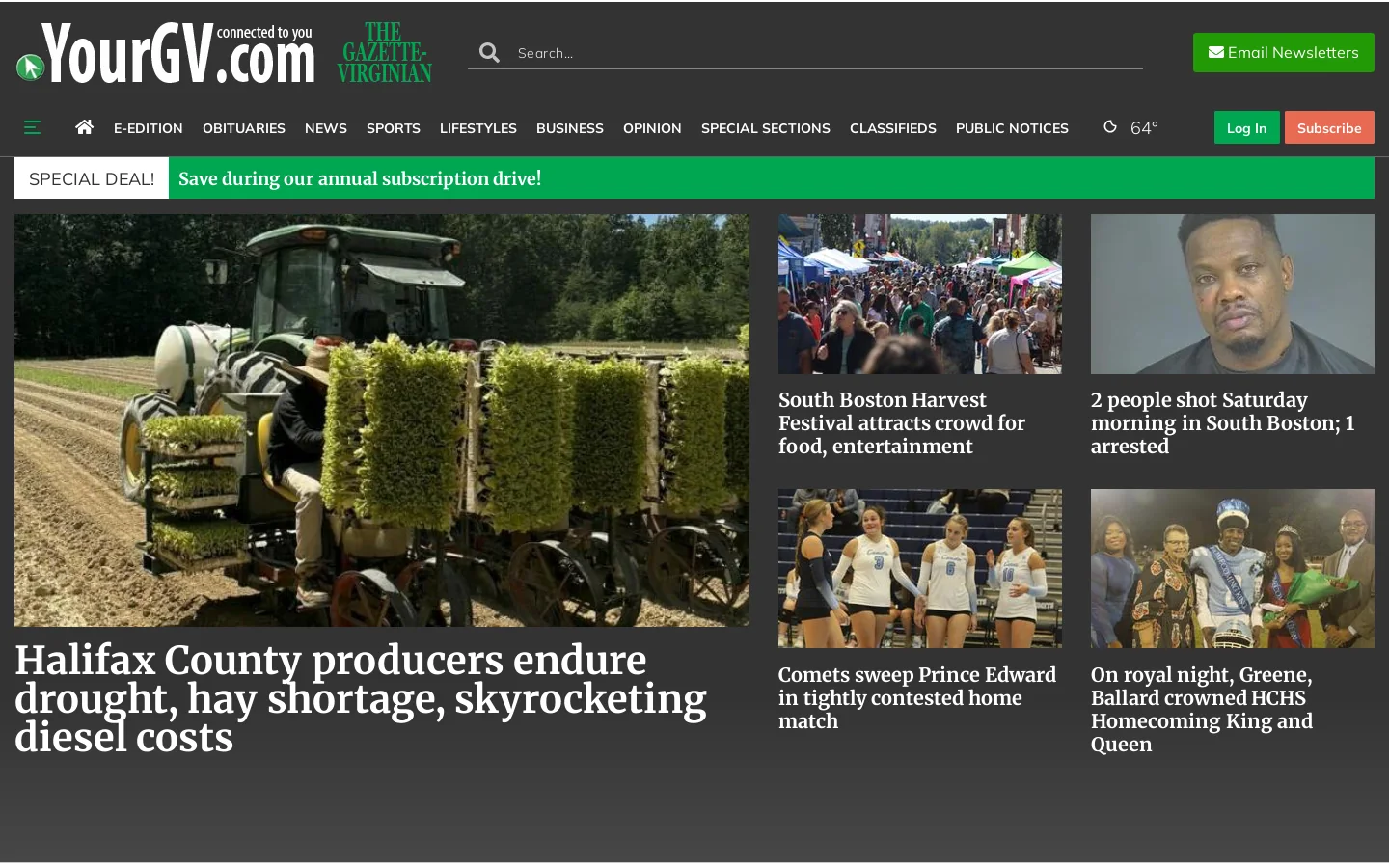 yourgv.com Homepage screenshot