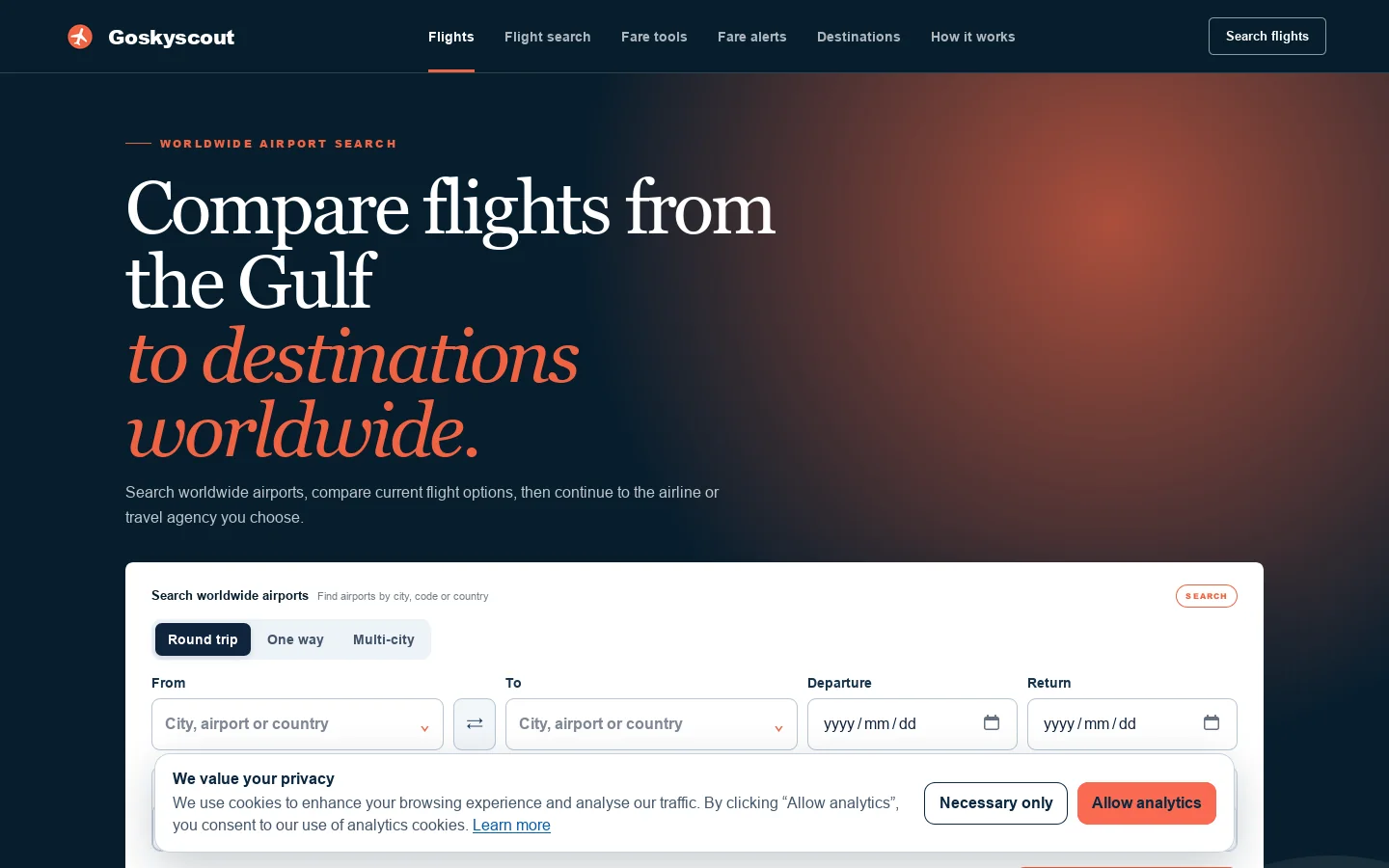 Goskyscout Homepage screenshot