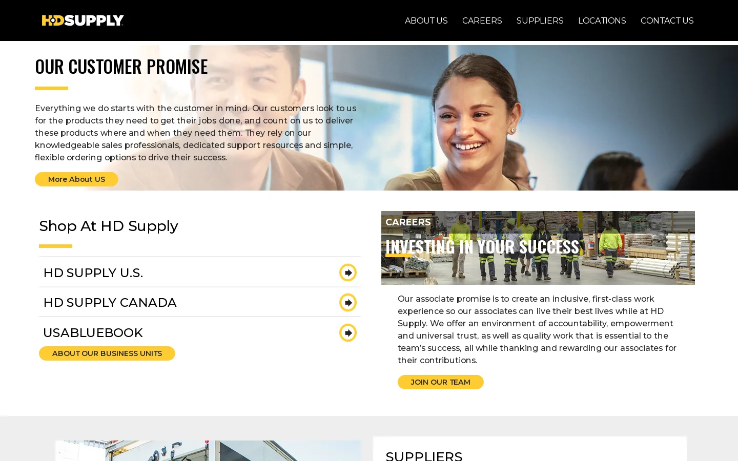 HD Supply Homepage screenshot