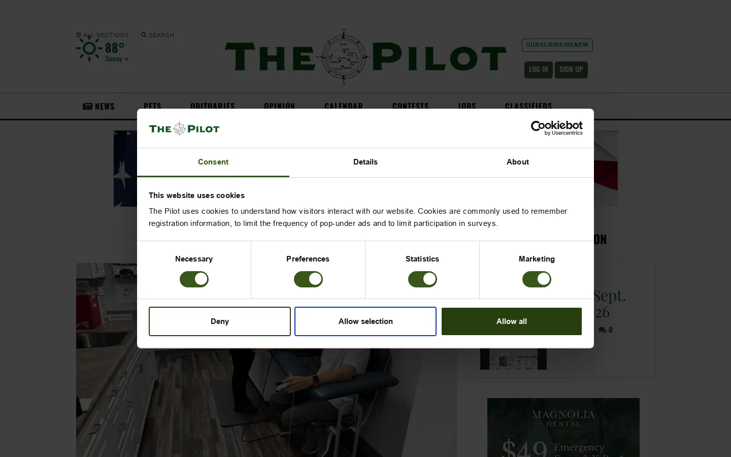 thepilot.com Homepage screenshot