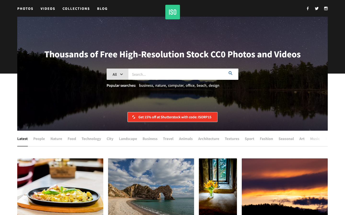 ISO Republic Homepage screenshot