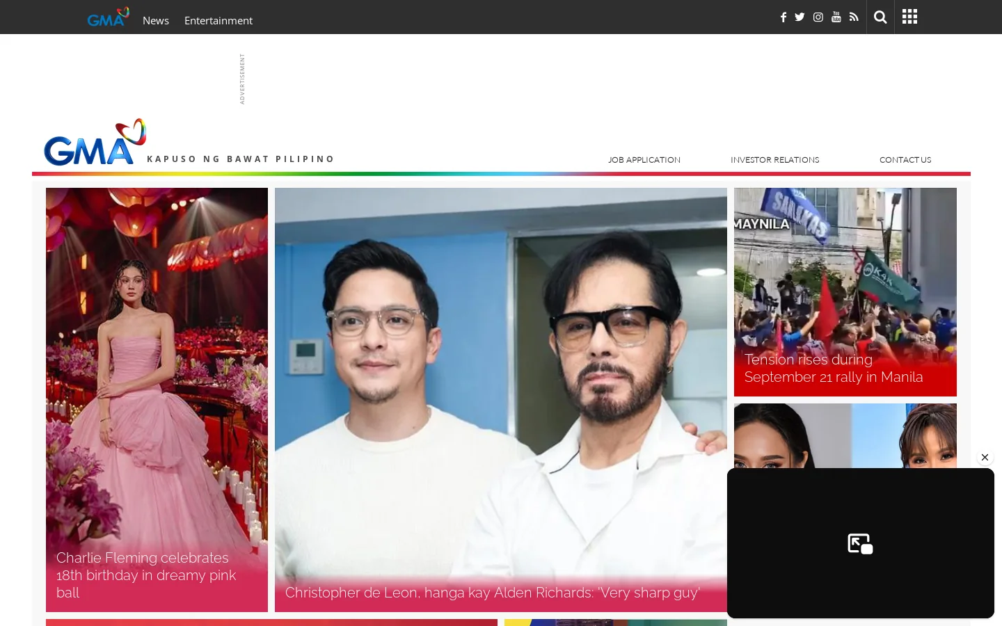 GMA Network Homepage screenshot
