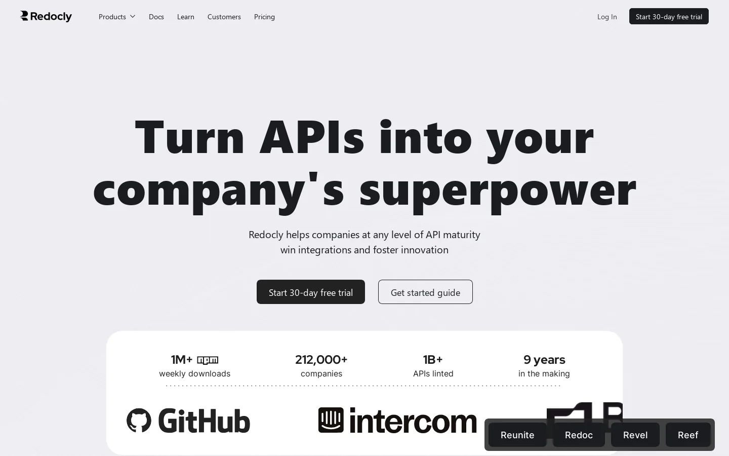 The Best API Documentation Tool Homepage screenshot