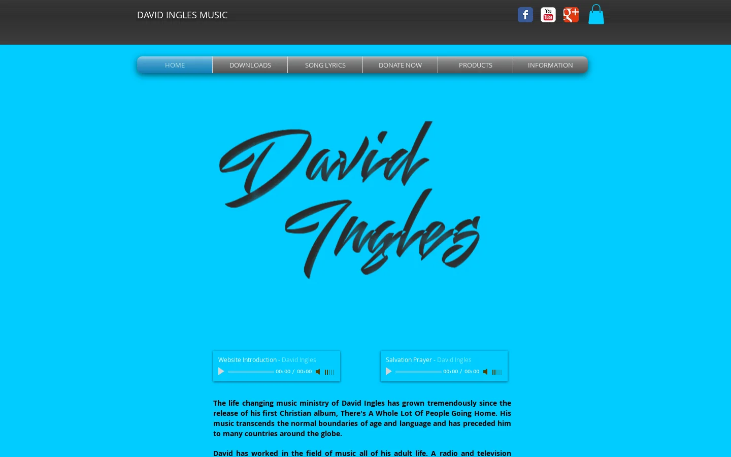 David Ingles Music Homepage screenshot