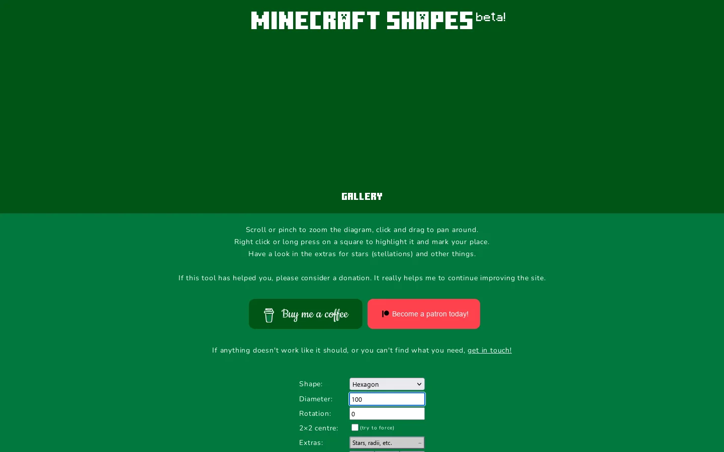 MinecraftShapes.com Homepage screenshot