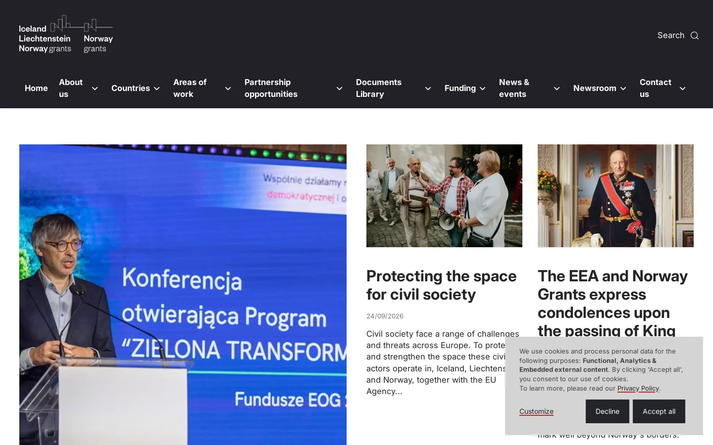 FMO Homepage screenshot