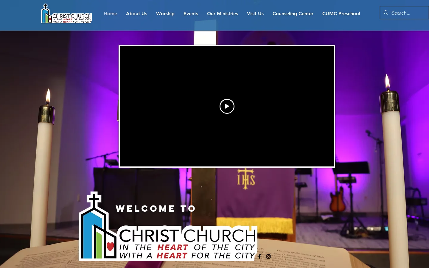 Christ Westfield Homepage screenshot