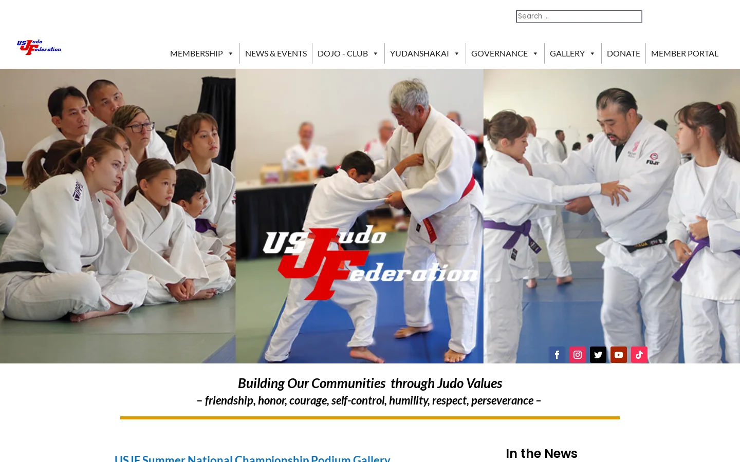 United States Judo Federation – United States Judo Federation Homepage screenshot