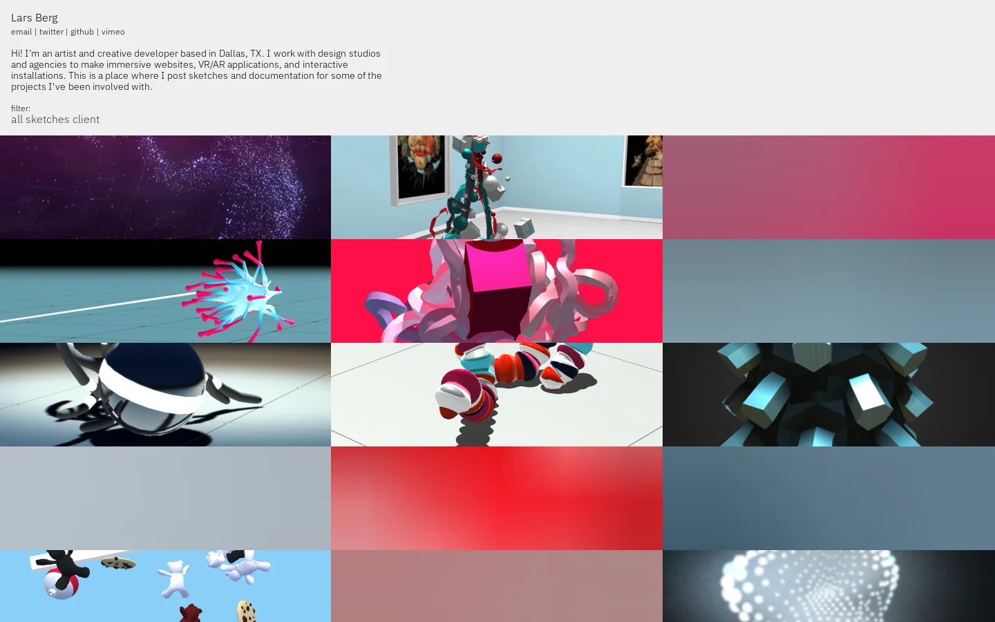 lars berg Homepage screenshot