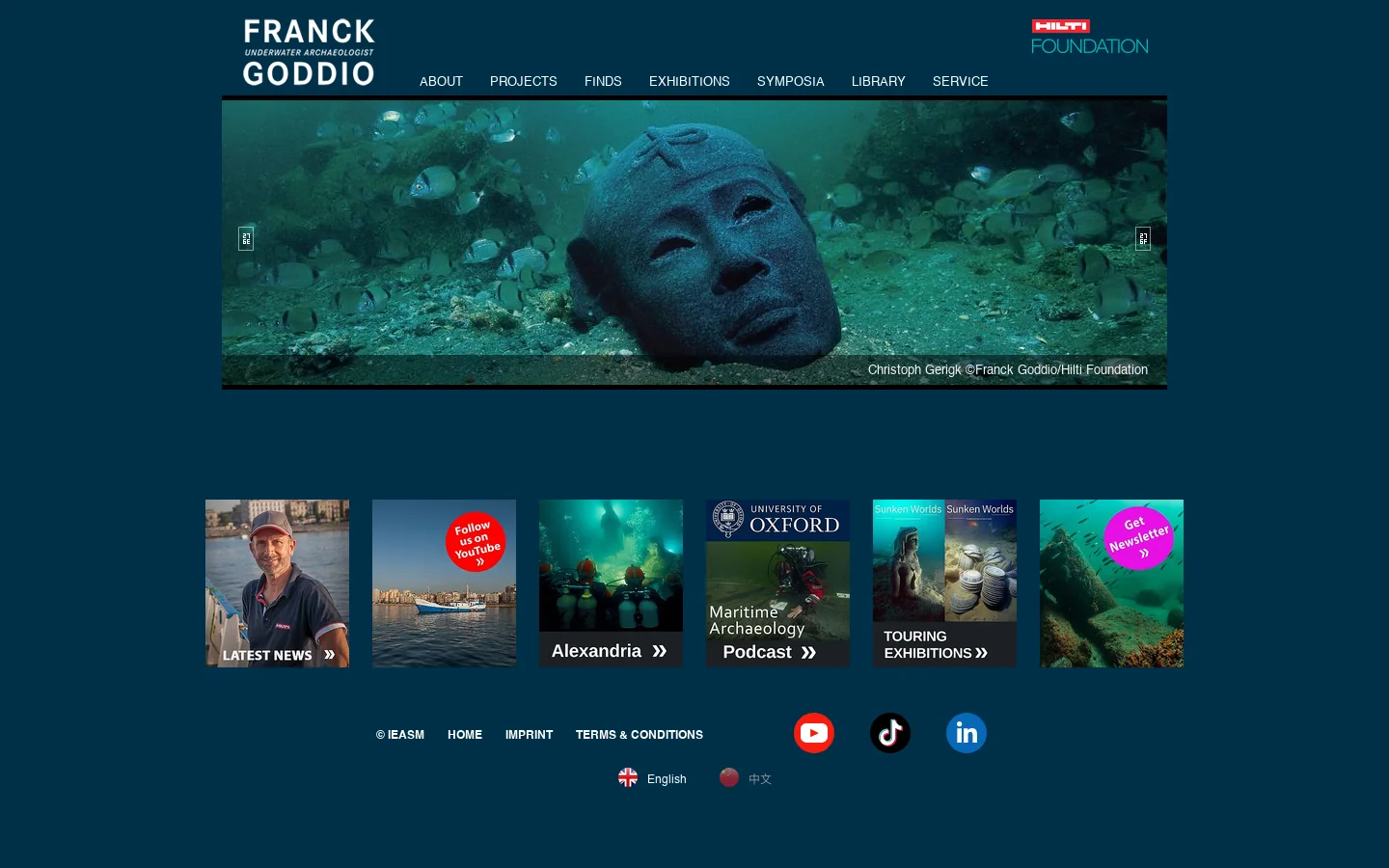 Franck Goddio Homepage screenshot