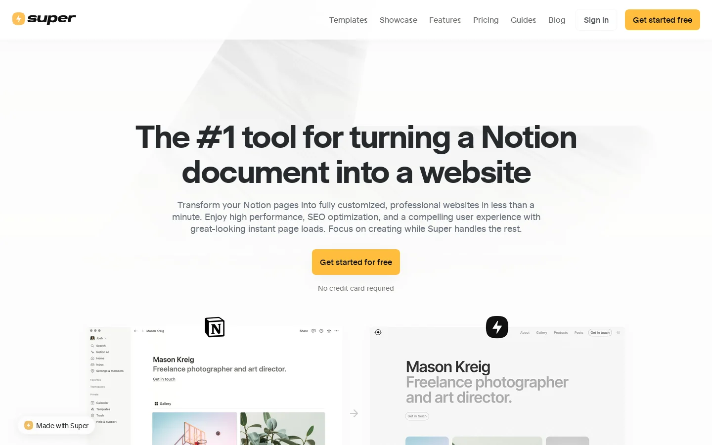 Super Homepage screenshot