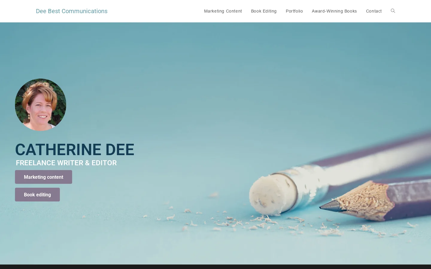 Catherine Dee - Copywriter & Copy Editor Homepage screenshot