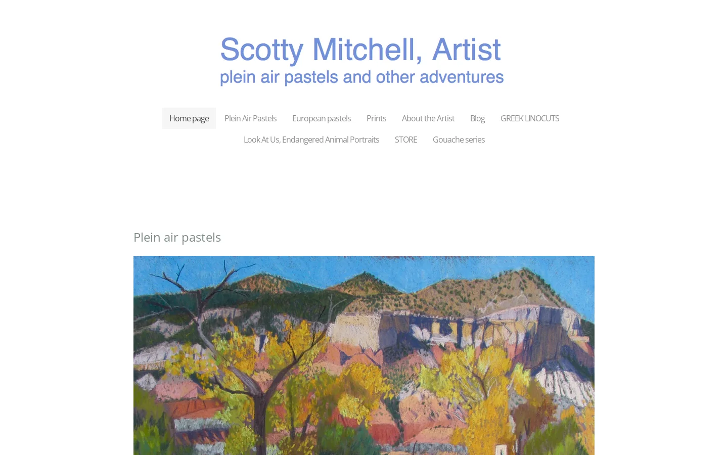 Scotty Mitchell, Artist Homepage screenshot
