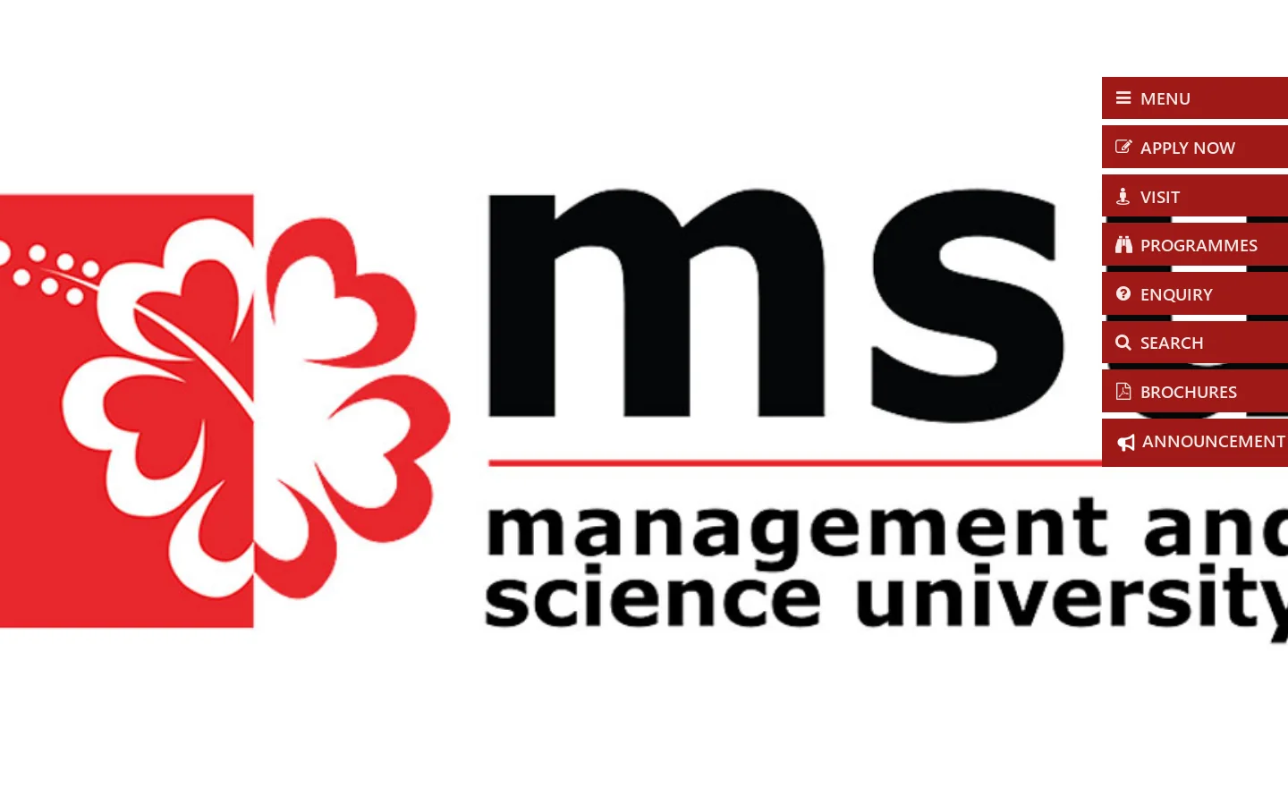 MSU Malaysia Homepage screenshot