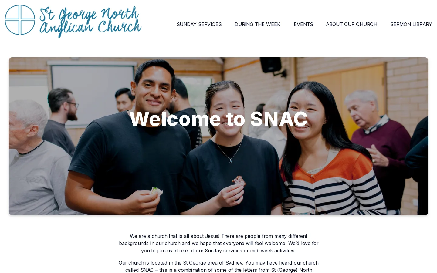 SNAC Homepage screenshot