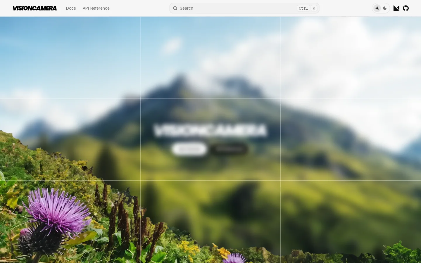 VisionCamera Homepage screenshot
