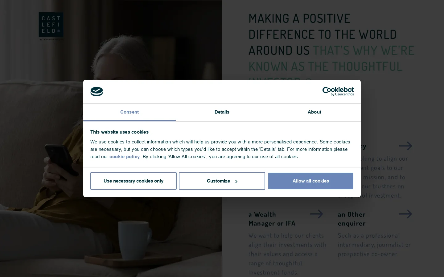 Castlefield Homepage screenshot