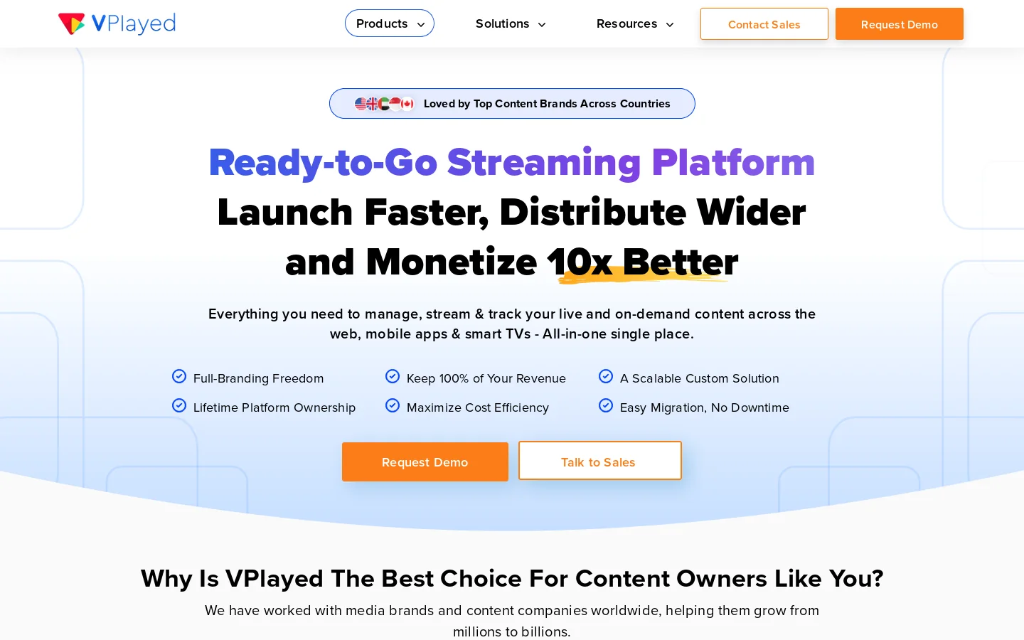 VPlayed Homepage screenshot