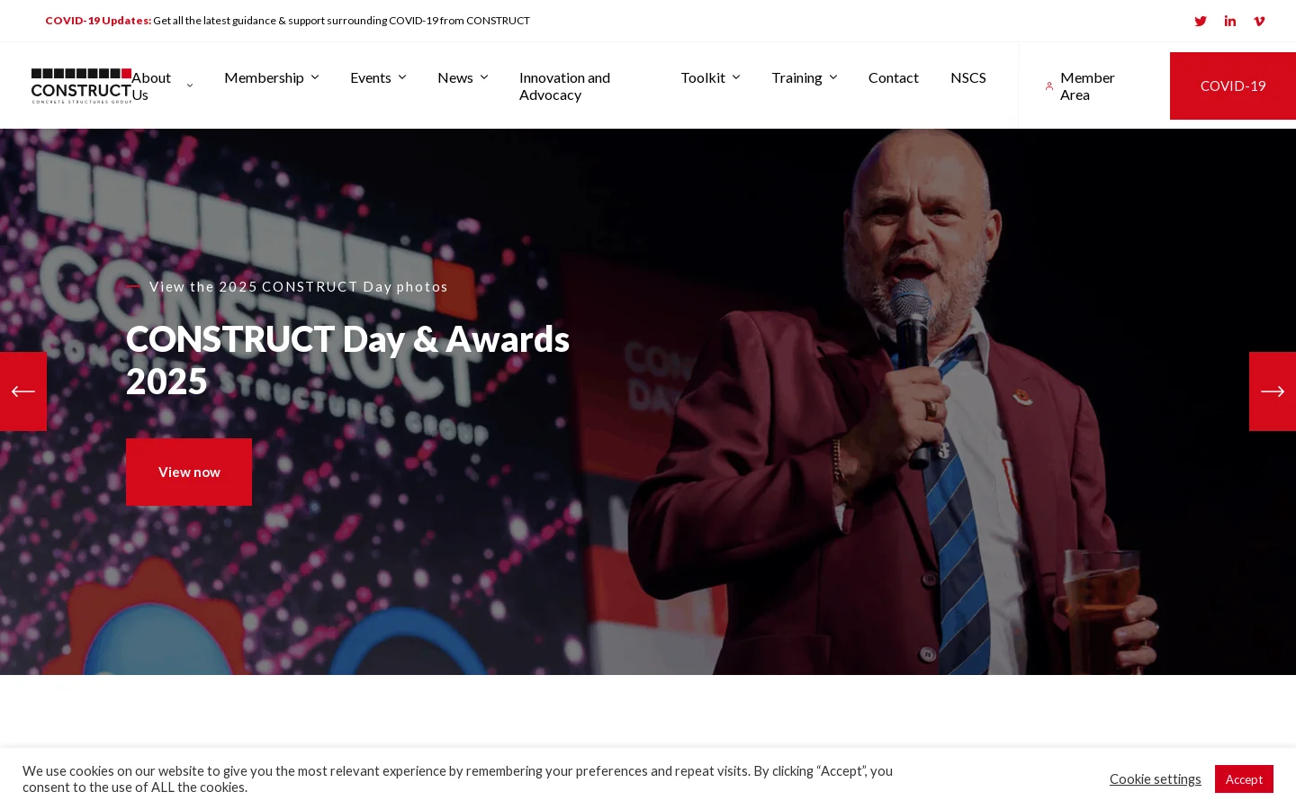 CONSTRUCT Homepage screenshot