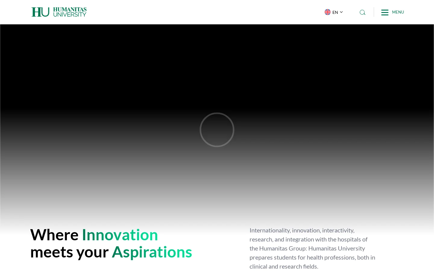 Hunimed Homepage screenshot