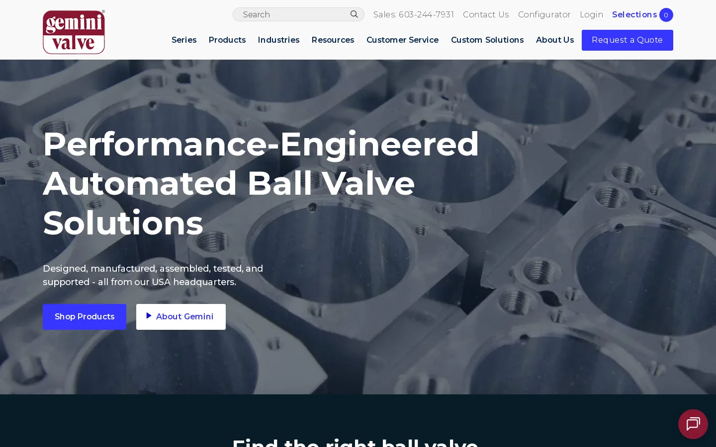 Gemini Valve Homepage screenshot