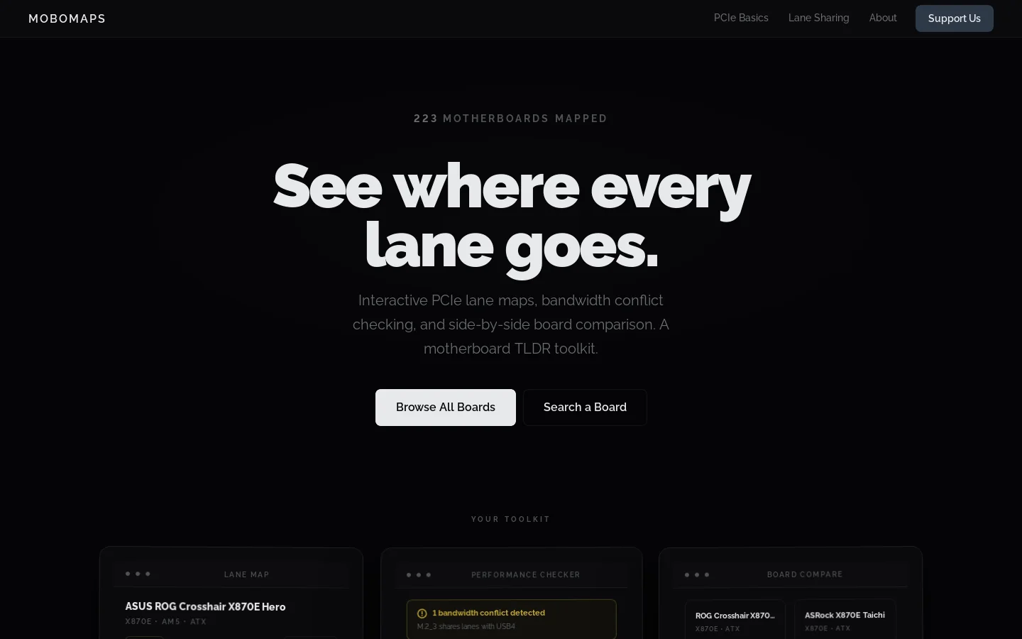 MoboMaps Homepage screenshot