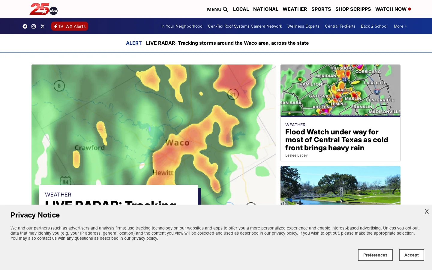25 News KXXV - Local news serving Waco, Temple and Killeen Homepage screenshot