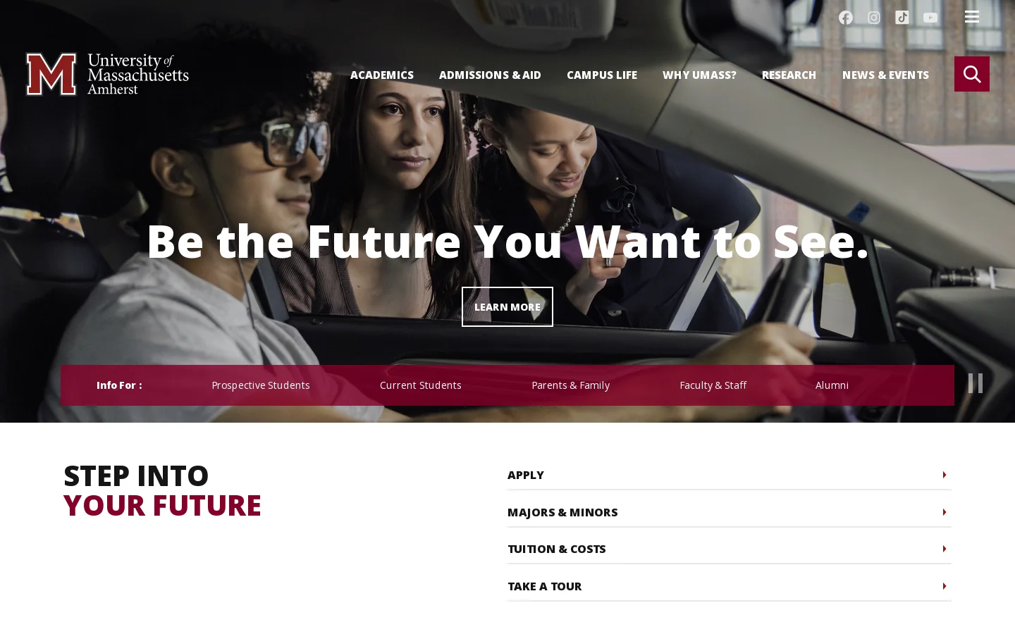 Center for Agriculture, Food, and the Environment (CAFE) at UMass Amherst Homepage screenshot