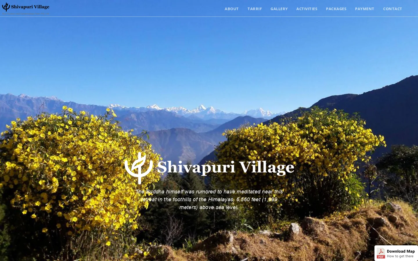 Shivapuri Village Homepage screenshot