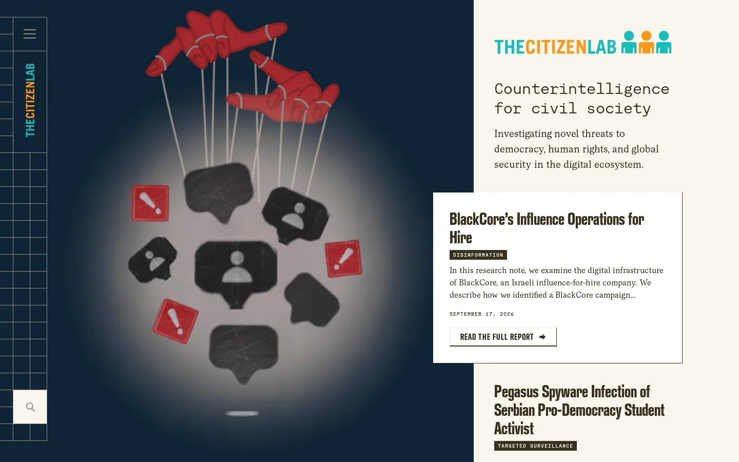 The Citizen Lab - The Citizen Lab Homepage screenshot