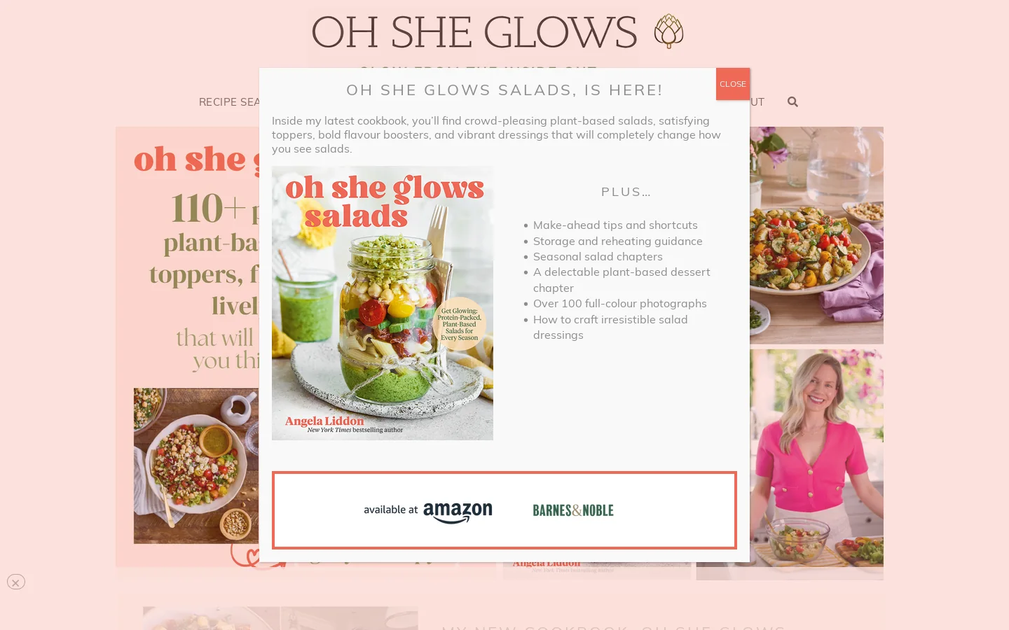 Oh She Glows Homepage screenshot