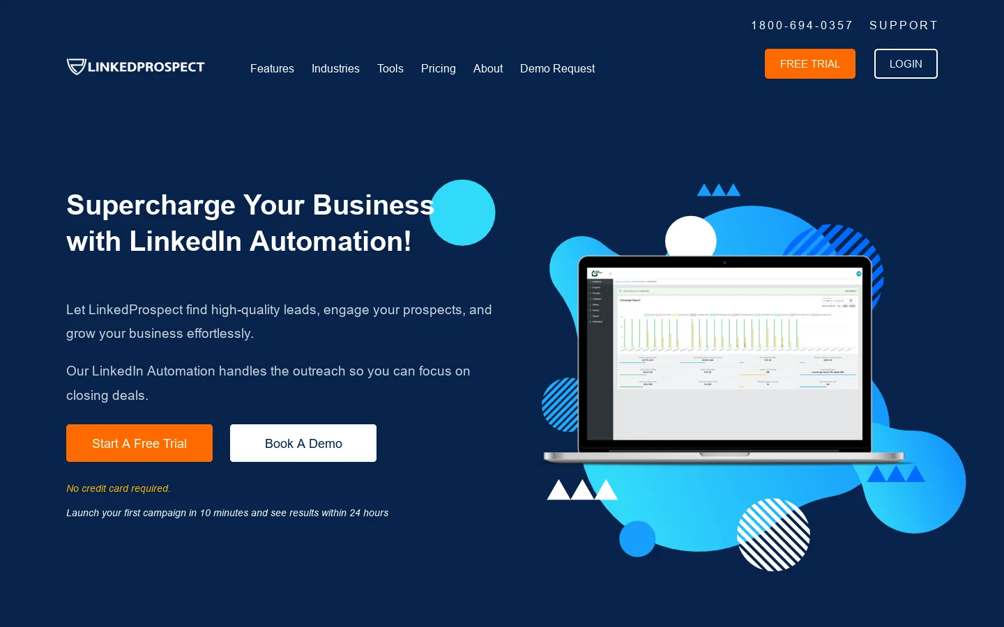 LinkedProspect Homepage screenshot