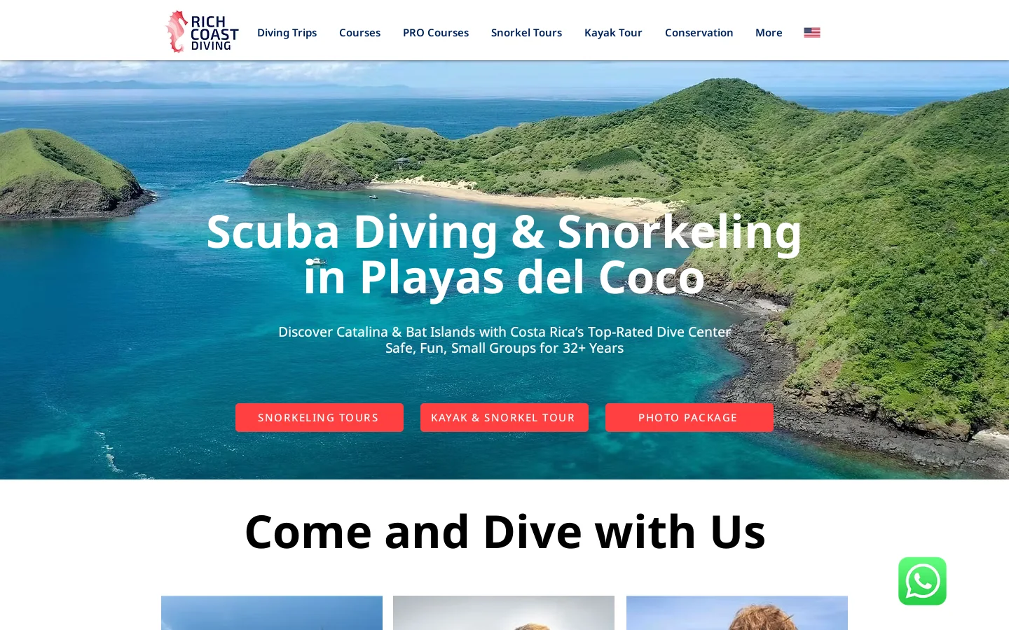 Best Diving & Snorkeling in Costa Rica | SSI Career Center Homepage screenshot