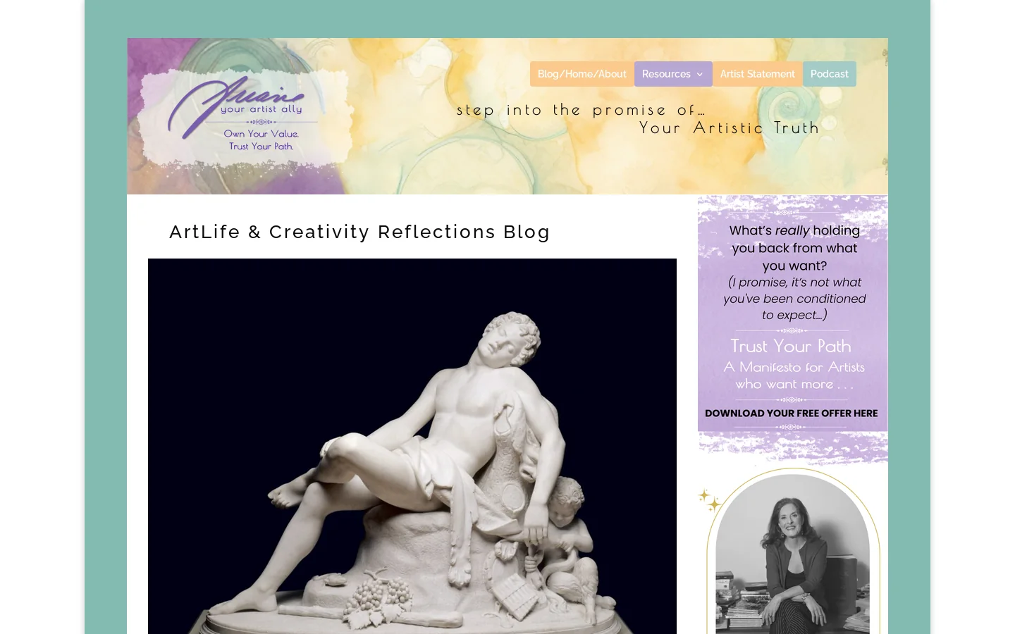 Ariane Goodwin Homepage screenshot
