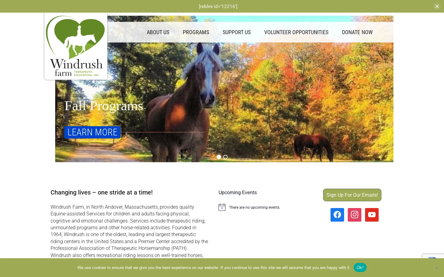 Windrush Farm Homepage screenshot