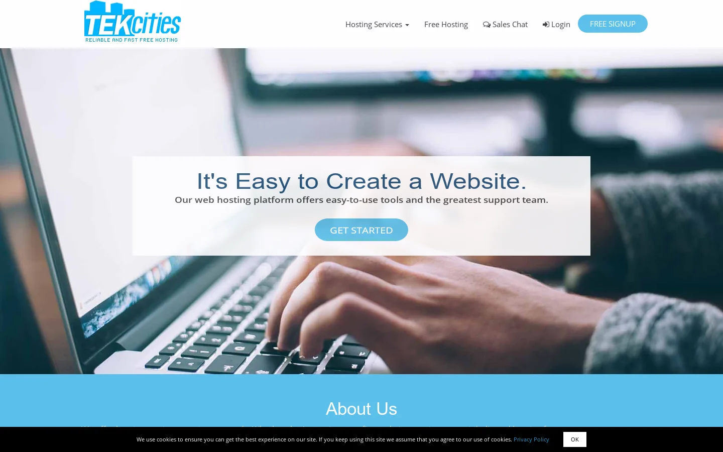Tekcities.com Homepage screenshot