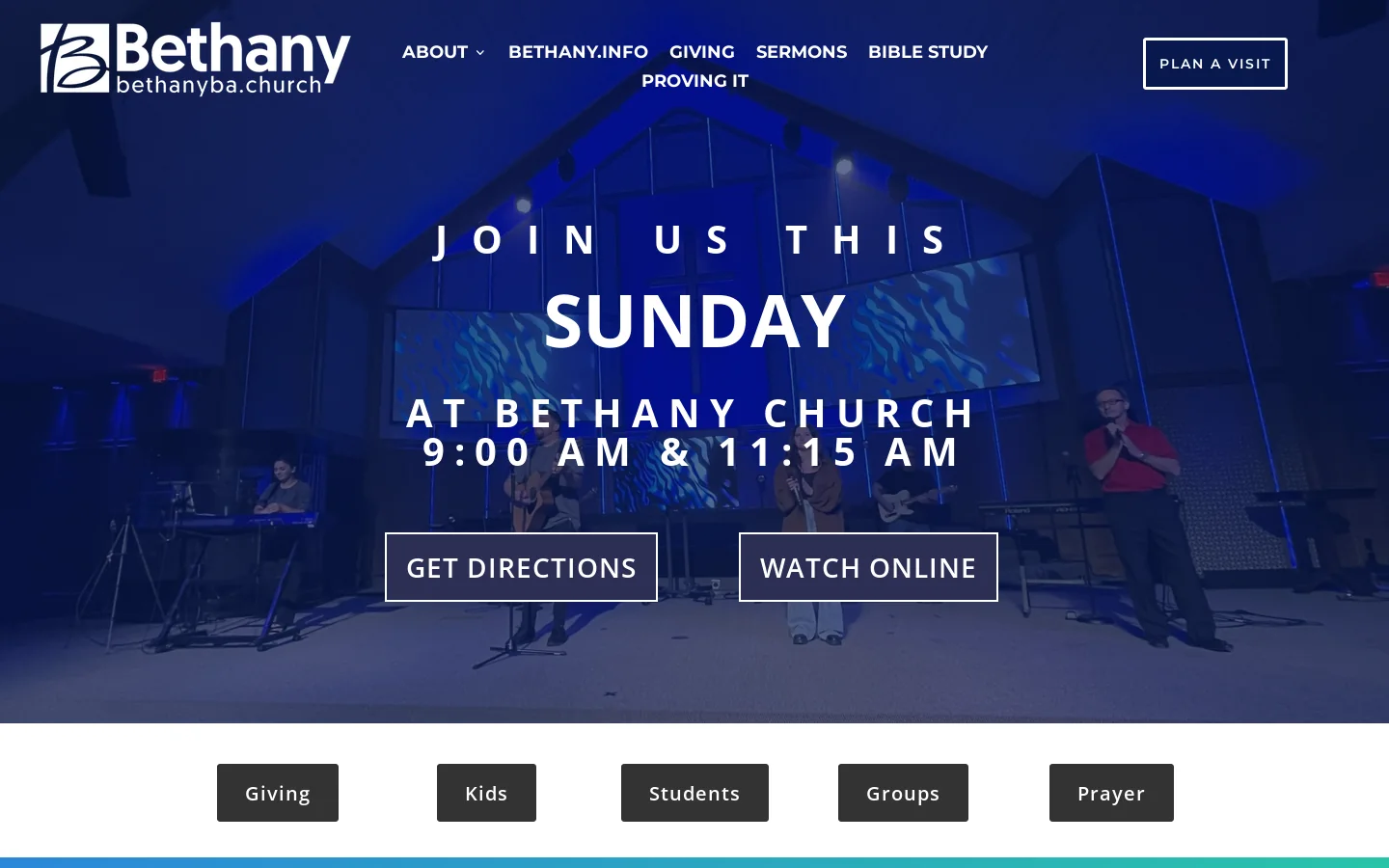 Bethany Church | Broken Arrow, OK | Impacting people to experience Jesus Homepage screenshot