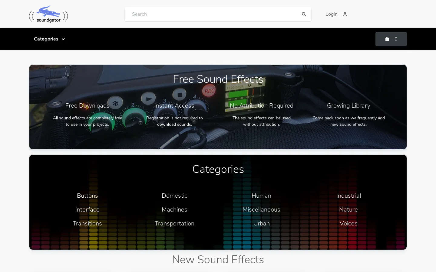 SoundGator.com Homepage screenshot