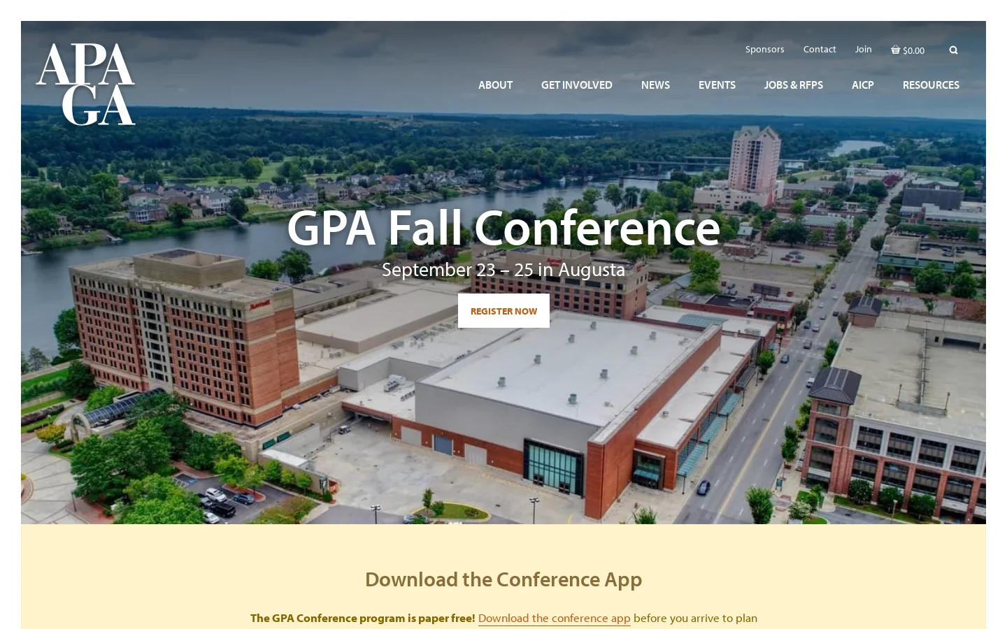 Georgia Planning Association Homepage screenshot